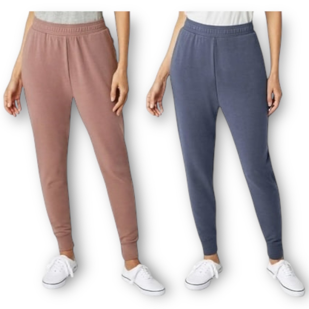 NWT Eddie Bauer Fleece Jogger 2-Pack Small Twilight Mauve / Night Shadow - Picture 2 of 8